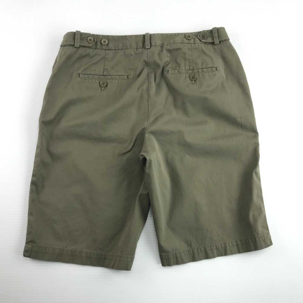 Talbots Green Stretch  Bermuda Shorts - Picture 2 of 4